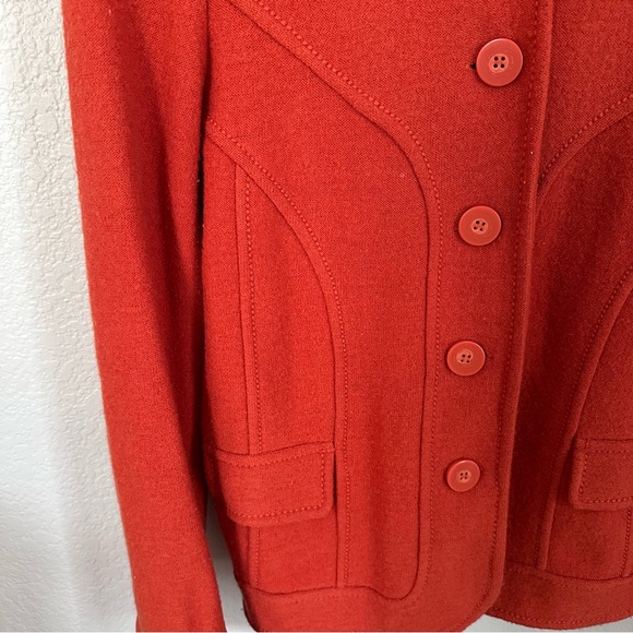 HARVE BERNARD | Lightweight Orange Wool Jacket / Blazer (M) - Picture 2 of 8
